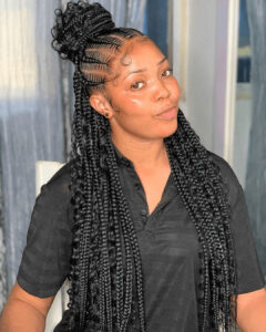 Half-Up, Half-Down Lemonade Braids