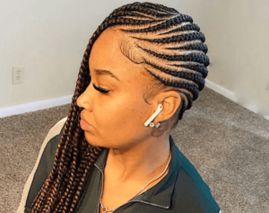 Side-Swept Lemonade Braids